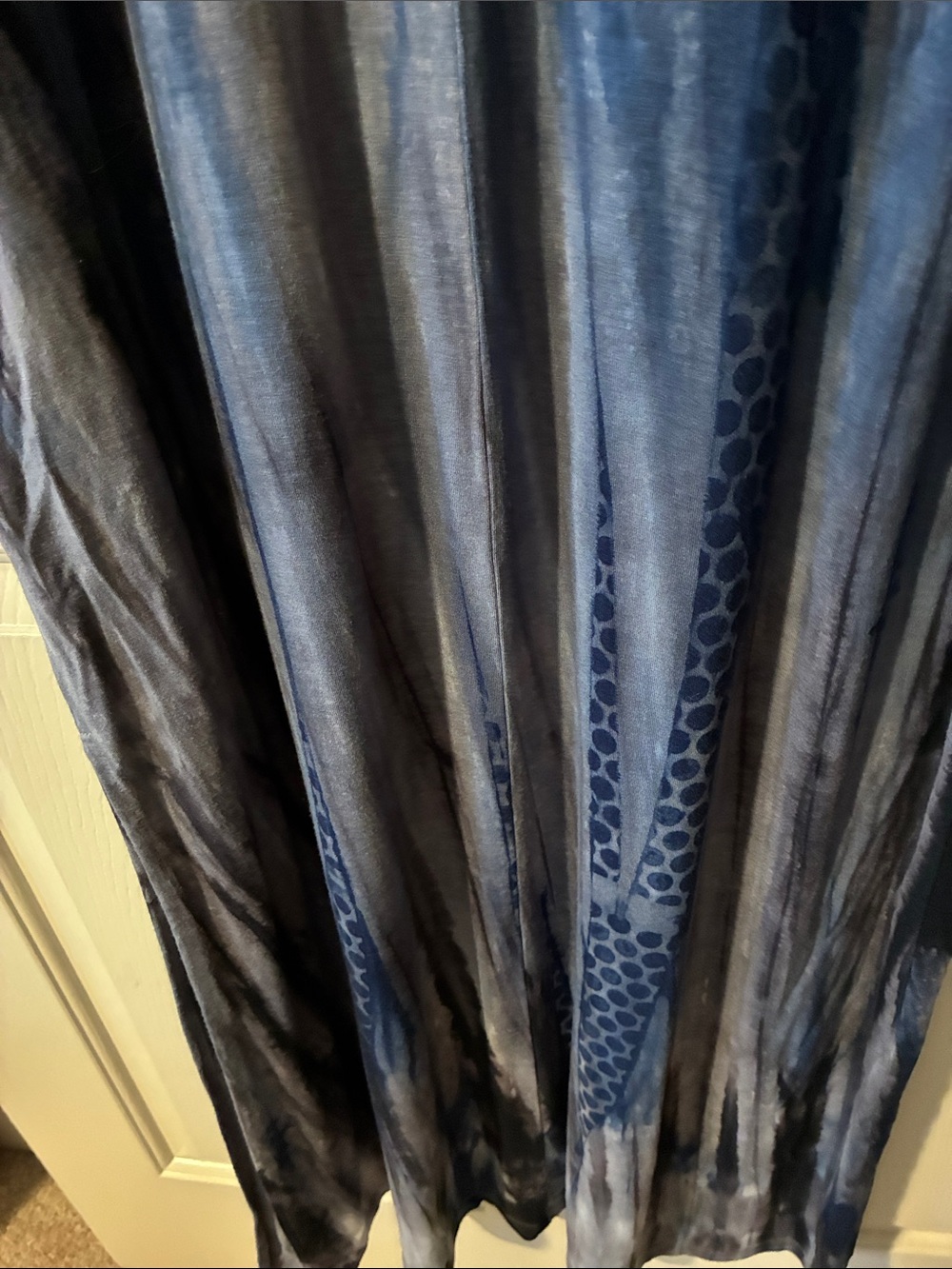 Karen Kane Navy and Gray Tie-Dye V-Neck Maxi Dress - Picture 5 of 5